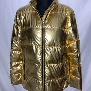 michael kors gold puffer jacket